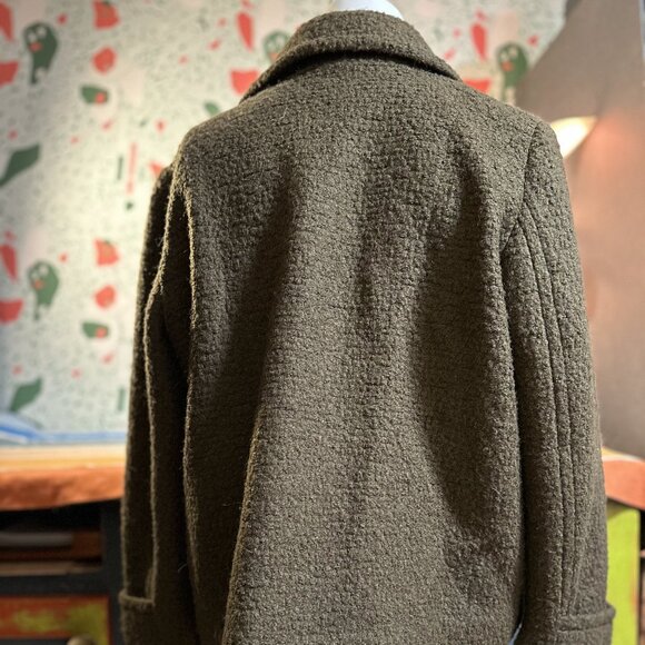 H&M Olive Green Overcoat - 12 - Picture 2 of 3